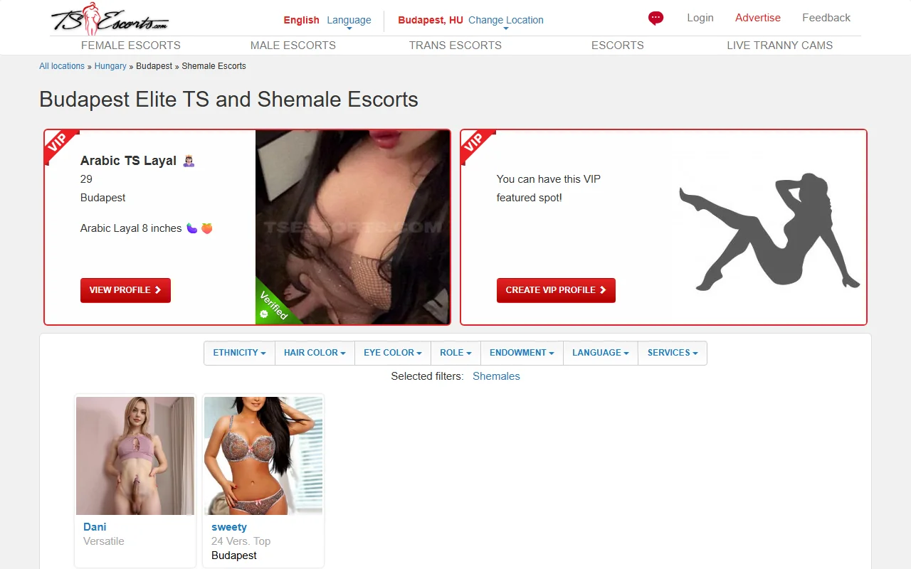 Screenshot: Tsescorts Screenshot of Tsescorts